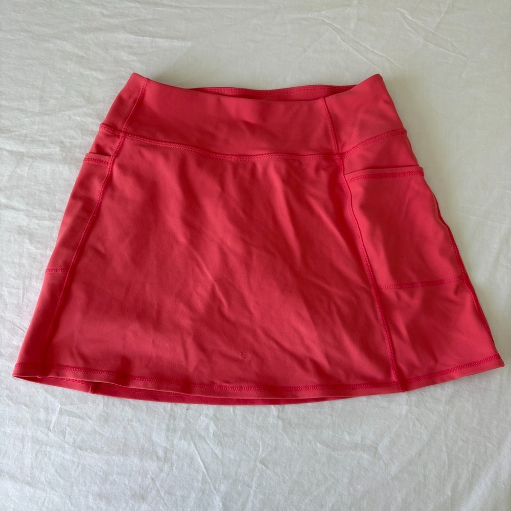Skechers Womens Coral Pink‎ Lined Pockets Athletic Golf Tennis Skort Size S